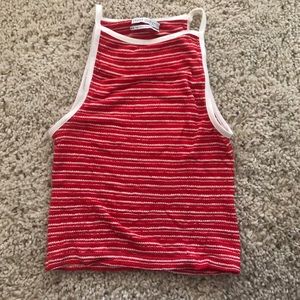 Urban outfitters Red striped crop top